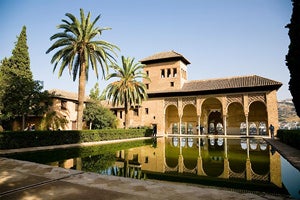 Alhambra Palace - (Partal Gardens), Granada, Spain, Main construction 14th century. Image and original data provided by Shmuel Magal, Sites and Photos