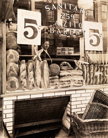 Berenice Abbott, Bread Store, 1937. Museum of the City of New York.