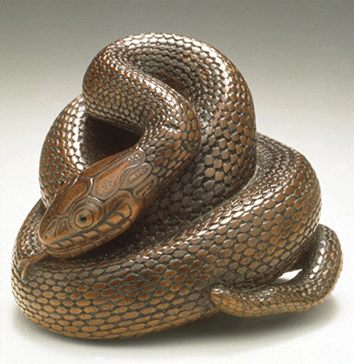 Matsuda Sukenaga | Snake | mid-19th century | Image and data from: Los Angeles County Museum of Art | Photo © Museum Associates/LACMA