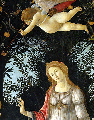 Sandro Botticelli | Detail of: Primavera; Allegory of Spring | c. 1478 | Galleria degli Uffizi | Image and original data provided by SCALA, Florence/ART RESOURCE, N.Y.; artres.com; scalarchives.com | (c) 2006, SCALA, Florence/ART RESOURCE, N.Y.