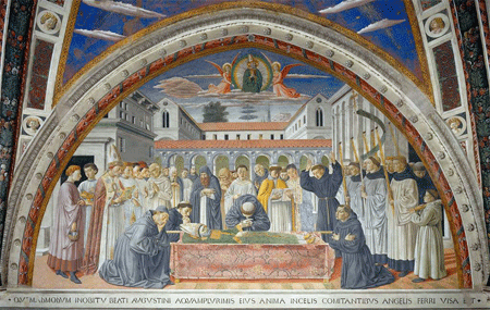 Benozzo Gozzoli | Scenes from the Life of Saint Augustine. Funeral of Saint Augustine ; 1464-65| 1464-65 | (c) 2006, SCALA, Florence / ART RESOURCE, N.Y.; scalarchives.com; artres.com