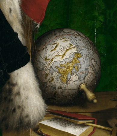 Hans Holbein the Younger | Jean de Dinteville and Georges de Selve ('The Ambassadors'); Detail | 1533 | The National Gallery, London | Photograph ©The National Gallery, London