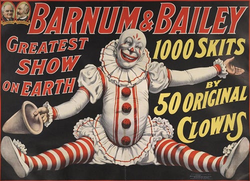 Strobridge Lithograph | Barnum & Bailey: 1000 Skits By 50 Original Clowns | 1916 | The John and Mable Ringling Museum of Art, the State Art Museum of Florida, a division of Florida State University