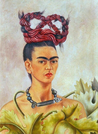 Frida Kahlo, Self Portrait with Braid, 1941, Jacques and Natasha Gelman Collection, Vergel Foundation. Image and original data provided by Erich Lessing Culture and Fine Arts Archives/ART RESOURCE, N.Y., artres.com