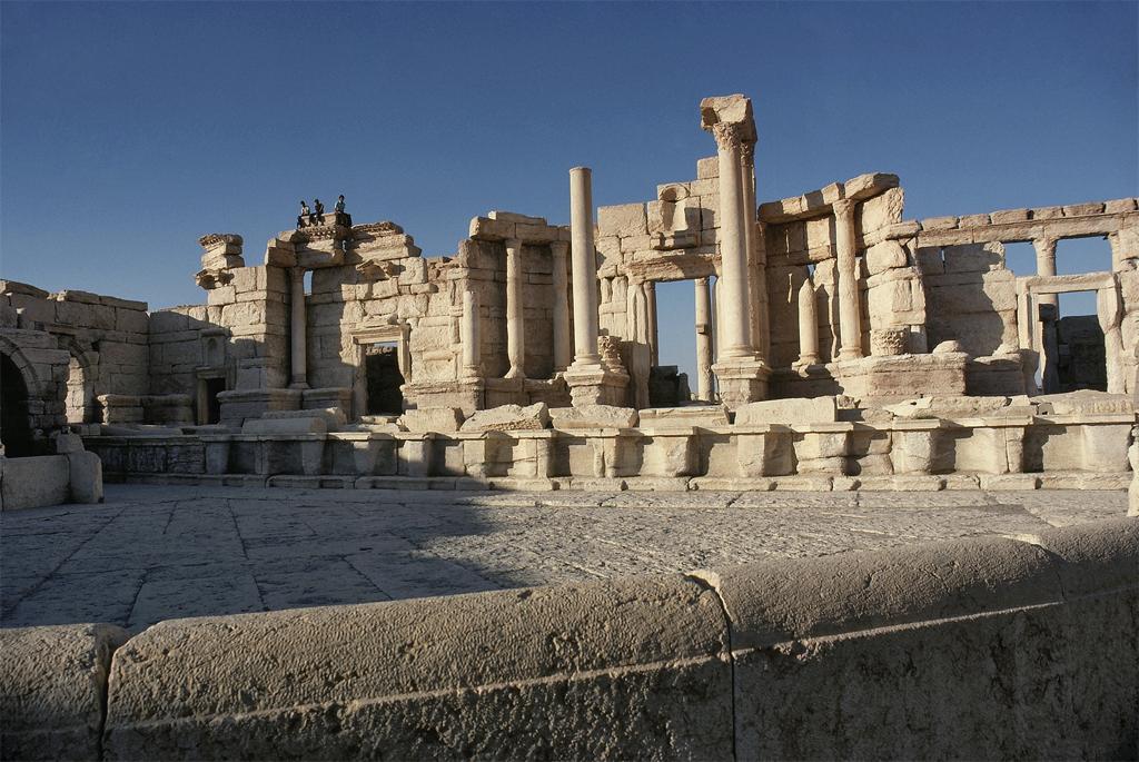 Palmyra; theatre exterior from south. Date of photograph: 1977. Image and original data provided by Sheila S. Blair and Jonathan M. Bloom.