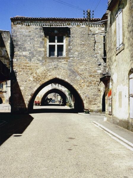 John Reps, Monpazier: Southeast Arcade Entrance