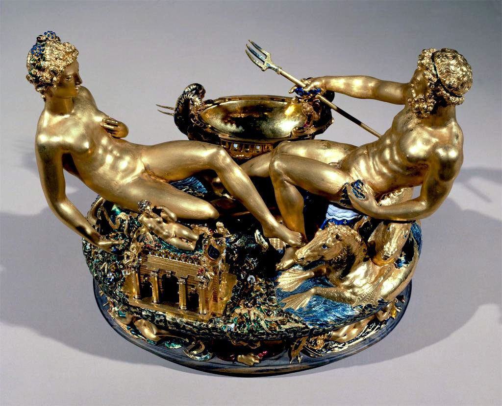 Benvenuto Cellini; Saliera (salt cellar), 1540-1543