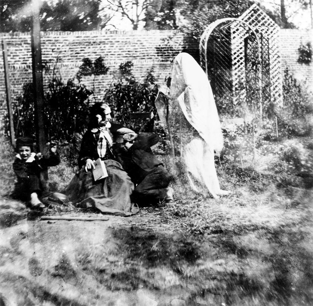 Alexander Melville Bell; A double exposure; 1860s. Eyes of the Nation: A Visual History of the United States (Library of Congress)