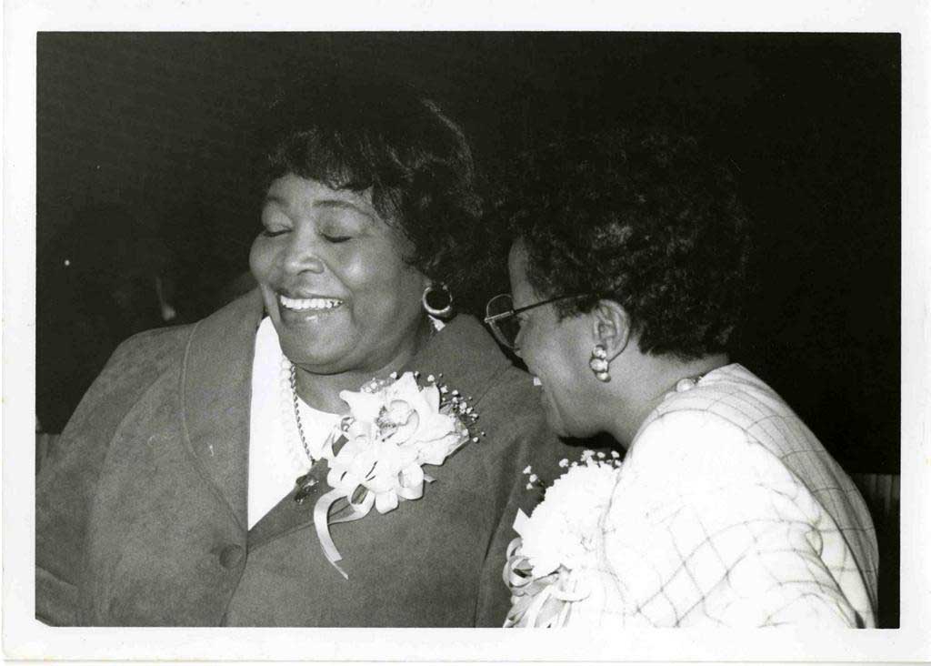 Betty Shabazz and Margie Johnson. Courtesy of the Tuskegee University Archives, P.H. Polk Collection, 2017.