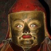 Gyangzê, Shigatse,Tibet, China. Nam-mkha'-bzang-po. sKu-'bum Chorten (Gyantse Kumbum), detail: Dolpopa's face. 1427-1442. Image and data provided by Rob Linrothe.