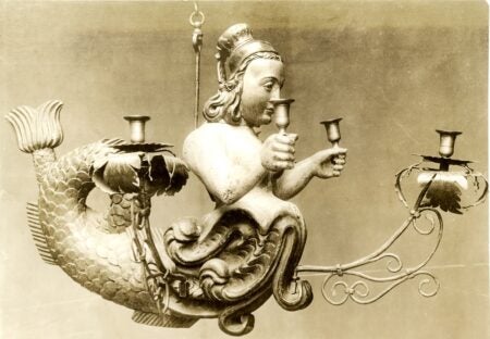 German. Lusterweibschen or Weib-Lustre (chandelier). Wood, iron. Image and data provided by the William Randolph Hearst Archive, B. Davis Schwartz Memorial Library, LIU Post