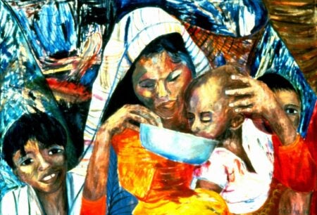 Pacita Abad. Water of life. 1980. Oil on canvas. Image and data provided by © Pacita Abad Art Estate.