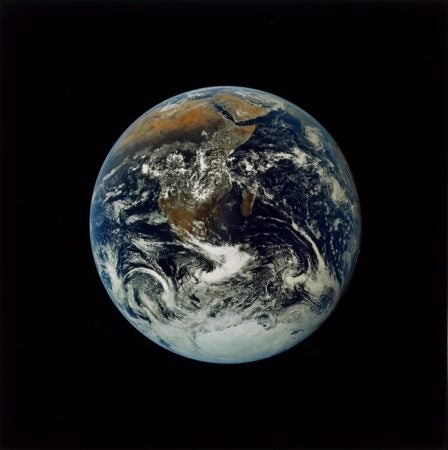 Mission: Apollo-Saturn 17: Earth with the continent of Africa clearly depicted. December 7-10, 1972