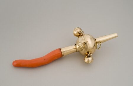 George Ridout. Whistle with coral and bells, 1750