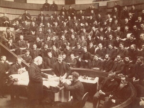 George Chambers. Agnew Clinic, interior, surgery demonstration. March 30, 1886