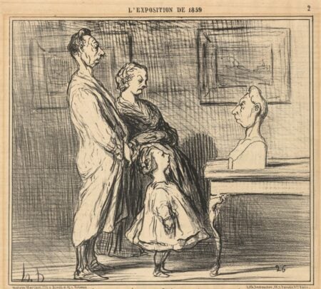 Honoré Daumier. L'Exposition de 1859: Dire que je vais être...Exposé... 1859.
