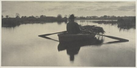 Peter Henry Emerson. Rowing Home the Schoof-Stuff (from Life and Landscape on the Norfolk Broads, 1886, plate XXI). 1886.