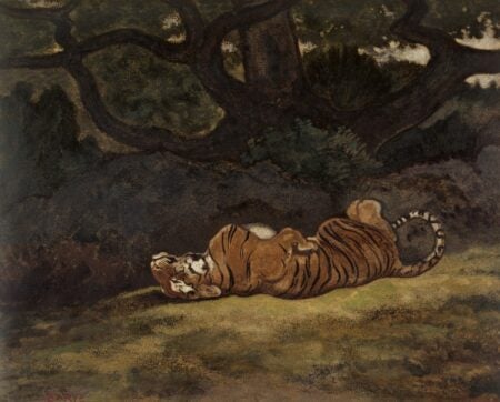 Antoine-Louis Barye. Tiger Rolling.