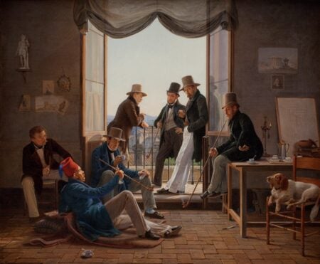 Constantin Hansen. A Group of Danish Artists in Rome. 1837.
