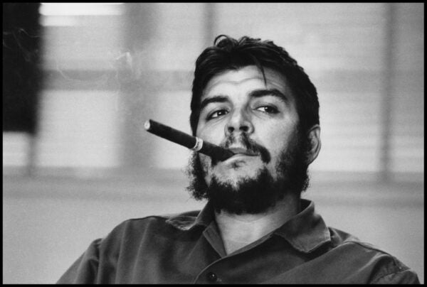 Rene Burri, Ernesto Che Guevara during an exclusive interview in his office in Havana, Cuba. (1963)