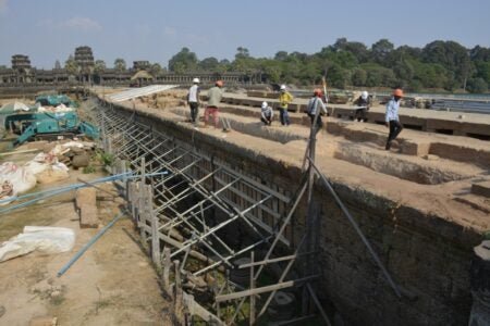 Angkor Wat, western causeway, restoration project.