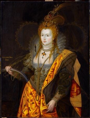 Oil portrait of Elizabeth I, Queen of England and Ireland in 1558