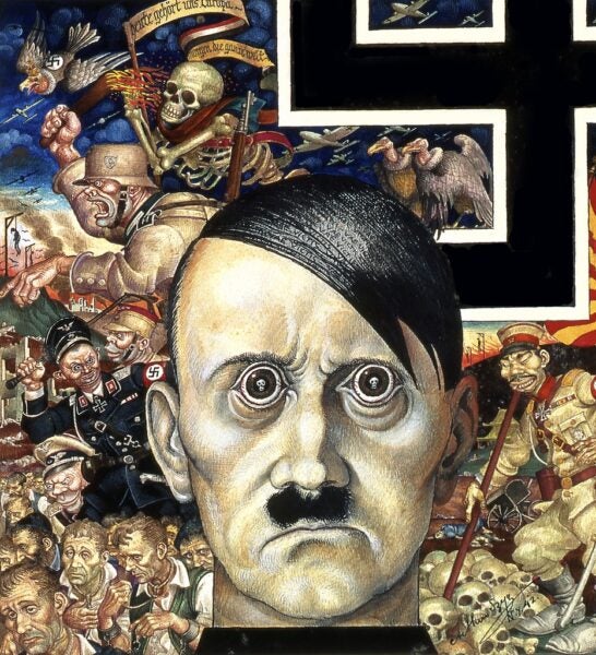 Watercolor painting of Adolf Hitler