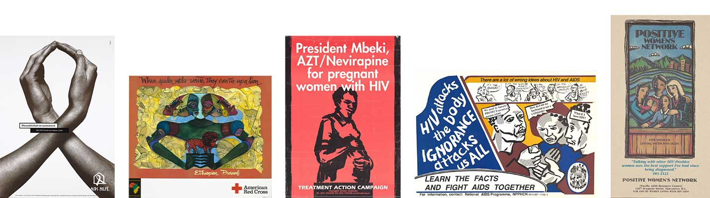 Banner highlighting materials in the HIV, AIDS & the Arts collection