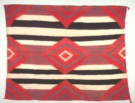 Navajo, Post-Contact, Early Period. Rug (Third-phase Chief Blanket Style, Germantown Weaving). C. 1890-1910.