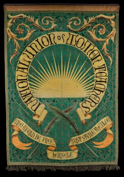 Banner for the National Union of Women Teachers, ca. 1908. 