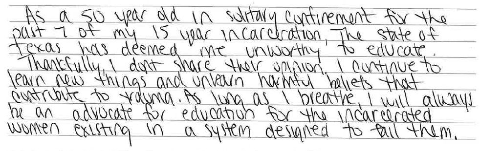 Giving the Educated a Second Chance By Kwaneta Harris