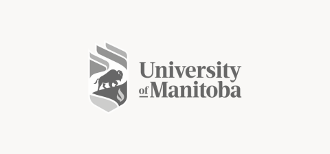 Logo of the University of Manitoba, with a shield design including a bison and flame, alongside the text “University of Manitoba.”