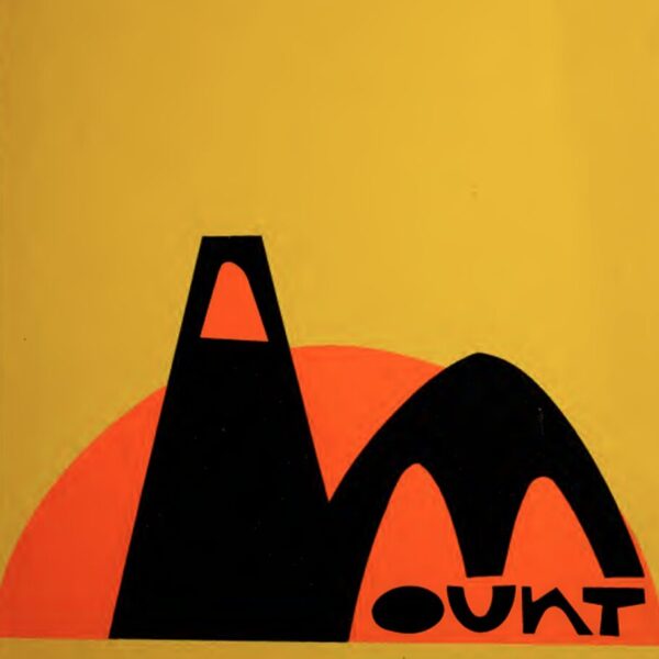 Bold graphic design in yellow, orange, and black featuring abstract architectural shapes and the partial word “count.”